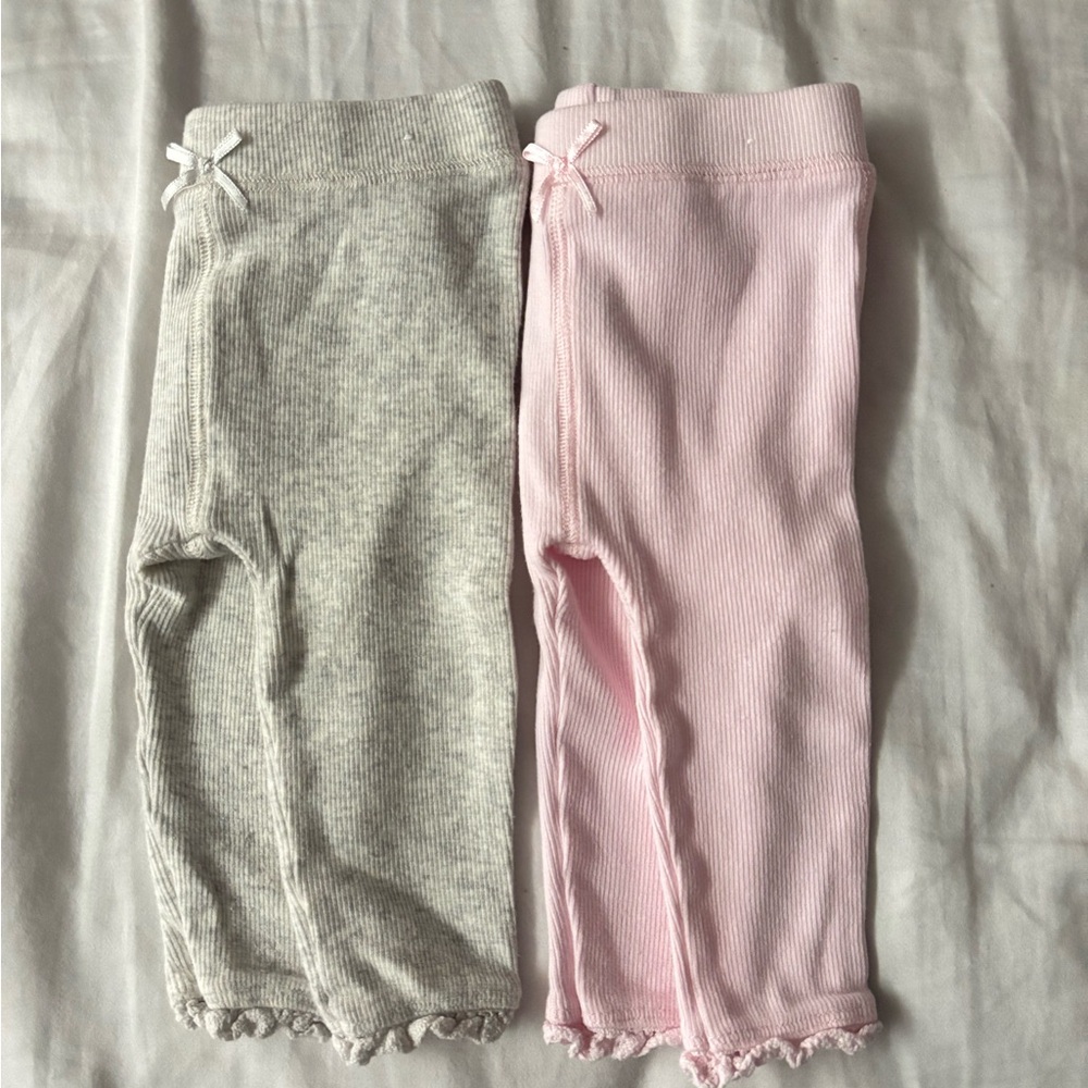 Cotton On Kids Gray and Pink Leggings